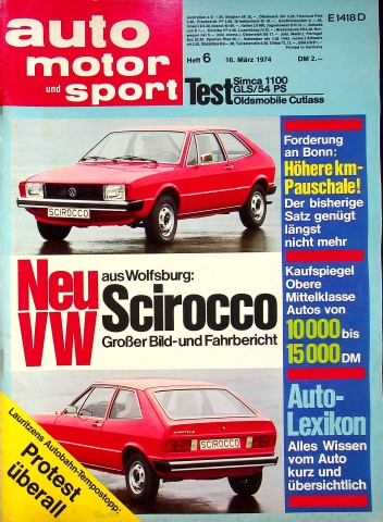 Deckblatt Auto Motor und Sport (06/1974)
